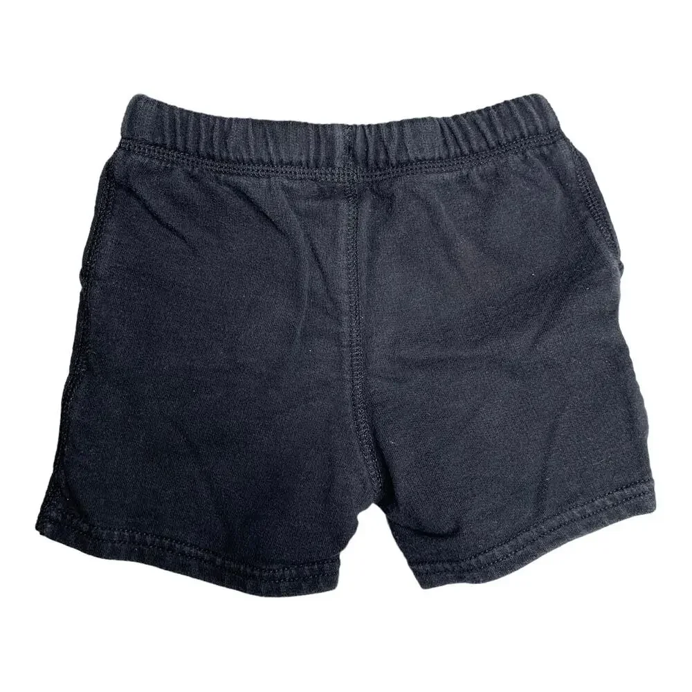 Carter's black 100% cotton terry cloth sweat shorts 18 months